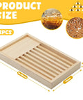 Two Pack 8 Frame Slatted Beehive Rack for Beekeepers, wooden slat beehive frame set, pine, measures 19.9 by 14 by 1.97 inches
