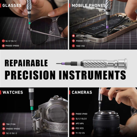 66 In 1 Magnetic Screwdriver Set With S2 Steel Bits used for glasses, mobile phones, watches, and cameras repair.