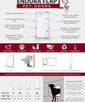 Endura Flap Pet Door features a durable aluminum frame and transparent flap, ideal for large dog entry with a tight seal.
