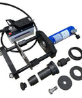 Badass Heavy Duty Hydraulic Leaf Spring Bushing Removal Press With Hand Pump For Single Wrap And Double Wrap Suspension Repair 25 Ton Capacity Grease Monkey Gear with components and tools.