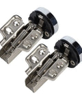 Stainless Steel 201 Glass Cabinet Door Hinges 2 Pack With 35 Cup Damping Buffer Silent Close Soft Close Hinge detailed view