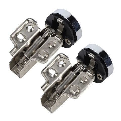 Stainless Steel 201 Glass Cabinet Door Hinges 2 Pack With 35 Cup Damping Buffer Silent Close Soft Close Hinge detailed view
