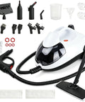 Get Rid Of Grime Fast With This Heavy Duty 1800W Steam Mop And Multipurpose Cleaner. Includes mop, nozzles, and accessories for versatile use.