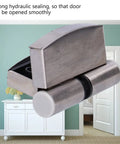 Stainless Steel Hydraulic Door Hinge Set For Right Opening Interior Doors 2 Pack 8.6 X 7.2 Cm Gravity Closing With Rubber Pad Built To Last Heavy Duty Butt Hinge Hardware For Home Use