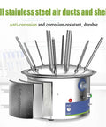 Top Tier 800W Lab Airflow Dryer Electric Drying Rack with stainless steel air ducts for lab glassware cleaning.