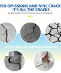 Heavy Duty Concrete Crack Filler And Quick Cure Caulk Sealant Crafted For Industrial Surfaces With Flexible Wrap To Clamp Down On Cracks showing various concrete cracks.