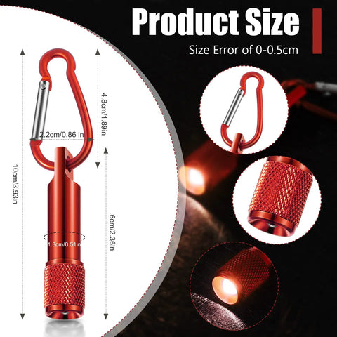 49 Pack Mini Keychain LED Flashlights Bulk With Buckle For Camping Hiking Outdoor Multicolor Small Portable Lights For EDC