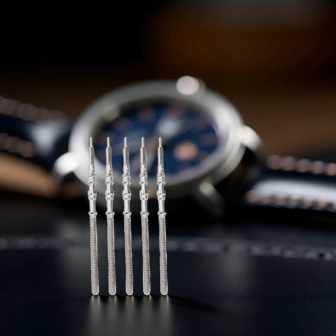 5Pcs Silver Stainless Steel Movement Watch Stem Crown Kit For NH35 NH36 NH38 NH39 Movements Replacement Parts And Repair Tools Kit