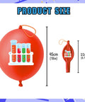 Science Party Favors Kit With 24 18 Inch Punch Balloons And 48 Pre Cut Temporary Tattoos featuring a red balloon with beaker design