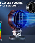 Heavy Duty LED Blue Spot Forklift Safety Light With Magnetic Mount Bracket 2 Pack High Visibility Beam For Warehouses And Jobsites To Keep Crew Safer with advanced cooling feature.