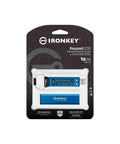 Rock Solid 16Gb Encrypted Usb Drive With Alphanumeric Keypad Lock in packaging showcasing secure design and user-friendly keypad.