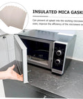 Pro Grade 10 Pack Microwave Mica Plates Sheets, Heat Resistant Insulation Pads shown near open microwave on kitchen counter