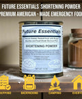 Shelf-Stable Shortening Powder For Frying And Baking, Reconstitutes With Water, Perfect For Emergency Prep And Everyday Cooking, Long Shelf Life, Made In The USA, 12 Oz Can, 12 Pack, on a kitchen shelf.