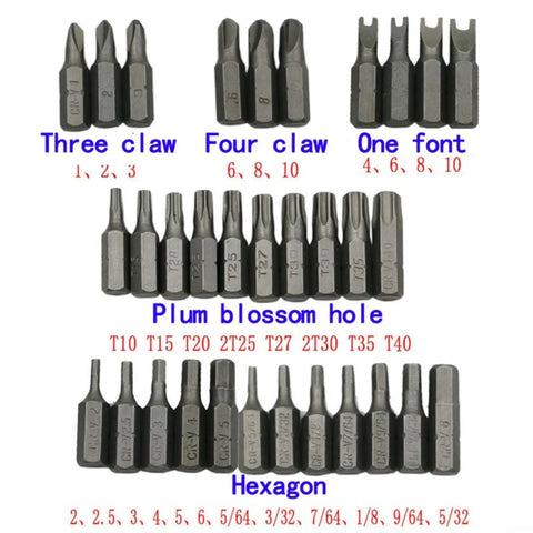 Top Notch 33 Piece Screwdriver Bit Set With Magnetic Extension Holder And Quick Release Driver Tools Made From Tough Chrome Vanadium Steel To Handle Tamper Star Torx Hex Socket Jobs For Serious Home Repairs And DIY Projects Without Losing Any Grit Or; assorted security bits