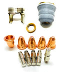 55 Amp Plasma Cutting Consumable Kit For Handyplasma Firepower 45i ESAB Compatible Pro Grade with various components displayed