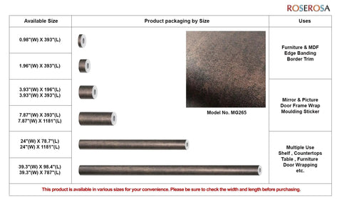 Rust Faux Metal Peel and Stick Architectural Film Self Adhesive Vinyl Wallpaper Door Wrap Countertop Border MG265 sizes