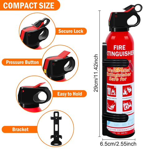 Real Deal Compact Water Based Abck Fire Extinguisher For Home Kitchen Car And Grill Portable Household Safety Gear Non Toxic Easy Clean 13 Foot Reach Stops Any Inferno Cold