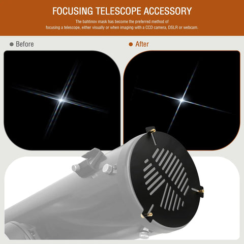 Bahtinov Focusing Mask For Telescopes FM100mm Fits Tube OD 105mm To 150mm Works Like A Charm On Reflectors And Refractors