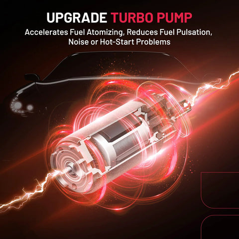 Electric Fuel Pump Module Assembly Replacement For Cadillac XTS And Chevrolet Malibu 2.0L 2.5L 3.6L V6 Fits Buick LaCrosse Regal 2012 2016 OE 13578371 E4030M Compatible Easy Install High Quality Auto Part shown with turbo upgrade feature