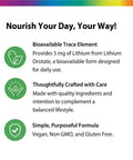 Lithium Orotate 5 Mg Supplement In Vegan Capsules 120 Count Bioavailable Trace Element Non GMO Gluten Free benefits