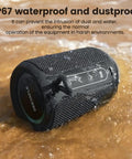 Rugged Waterproof Bluetooth Speaker With Lights, 15W Loud Stereo Sound, IP67 Dustproof Build, 2500mAh Battery, submerged in water