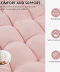 Pink Egg Chair cushion detail showing breathable, soft polyester for Pink Egg Chair With Stand For Indoor Outdoor Chillaxing.