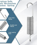 Tough As Nails Stainless Steel Recliner Springs Replacement 4 Pack Furniture Upholstery Repair Kit, detailed view of spring.