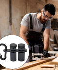 Beefy Right Angle Clamp For Precision 90 Degree Alignment In Woodworking Metalworking And Construction With Nonslip Aluminum Frame Built In Clamping Mechanism And Rugged Corrosion Resistant Design For Steady Measurements, 41x18mm clamp in use