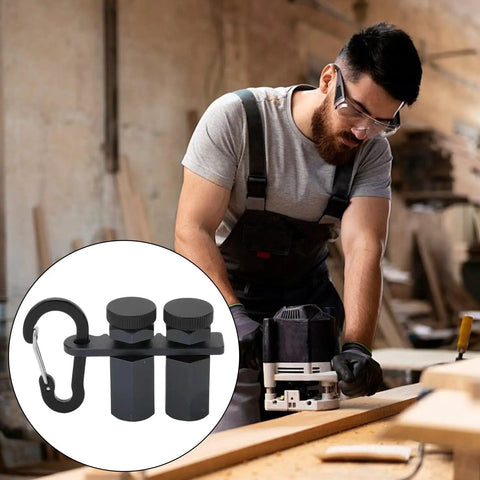 Beefy Right Angle Clamp For Precision 90 Degree Alignment In Woodworking Metalworking And Construction With Nonslip Aluminum Frame Built In Clamping Mechanism And Rugged Corrosion Resistant Design For Steady Measurements, 41x18mm clamp in use