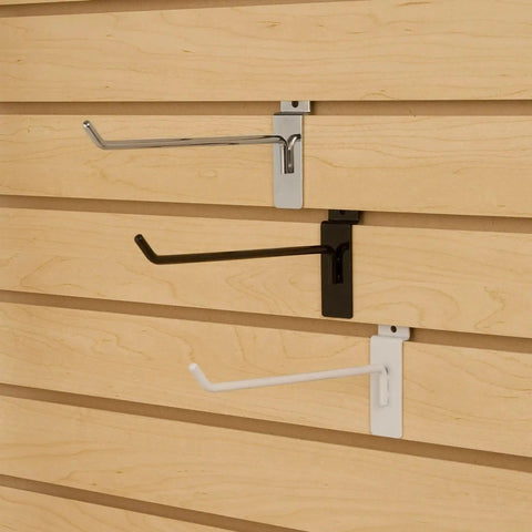 1 Inch Slatwall Deluxe Hooks For Panels Black Finish Pack Of 96 Heavy Duty Display Hooks Commercial Grade For Retail And Home Organization
