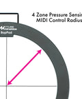 Detail of USB C MIDI Drum Pad Controller With 4 MPE Zones Featuring Continuous Pressure Radius And Velocity, 10-inch pad
