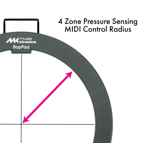 Detail of USB C MIDI Drum Pad Controller With 4 MPE Zones Featuring Continuous Pressure Radius And Velocity, 10-inch pad
