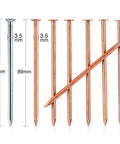 20 Pcs Pure Copper Nails For Killing Trees Kit, 3.5 Inch Spikes With 2 Large Steel Nails, landscaping tool shown