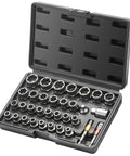33-Piece Bolt Extractor And Nut Remover Set For Removing Damaged Rusted Bolts And Screws, Fits 6mm To 10mm In Durable Storage Case