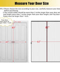 Measurement guide for Magnetic Screen Door For 60x80 Inch Openings Fits 62x81 Inch Mesh Keeps Bugs Out With Hands Free Magnetic Closure