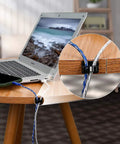 50 Pack Peel And Stick Self Adhesive Cable Clips And Wire Organizers for TV PC Laptop Ethernet Cables on desk corner
