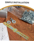 Adjustable Angle Sofa Hinge Heavy Duty Mounting Bracket For Bed Cupboard And Recliner Multipurpose Iron Construction Secure Connection Precision Engineering Sturdy Design For Everyday Furniture By GLSTOY components with screws and washers