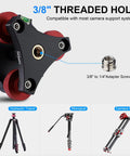Tripod Leveler Stand With Five Degree Precision Adjustment Bracket for Seestar S50 showing 3/8" threaded hole and adapter screw