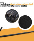 Heavy Duty 18 Inch Wrecking Bar Pry Bar With Beveled Chisel End And Slotted Claw Forged Carbon Steel, powder-coated finish