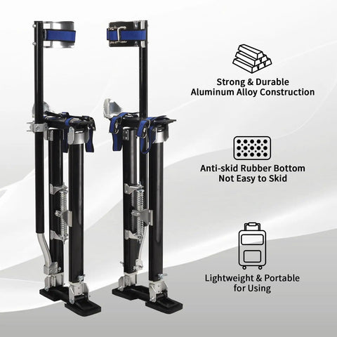 Height Adjustable Drywall Stilts You Can Rely On 24 to 40 Inch Aluminum Lifts for Painting Finishing Pruning Branches Cleaning