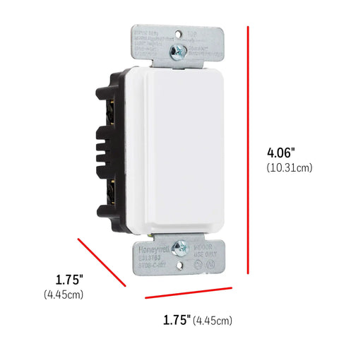 Daysmart 7 Day Digital In-Wall Timer With Sunrise Sunset, Presets And Countdown, Programmable Light Switch dimensions