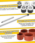 Cam Bearing Removal And Installation Tool Set Universal For Camshaft Bearings From 1.125 To 2.690 Inches, includes adapters, steel bar, and sleeves.