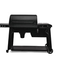 Black Woodridge Pro Electric Wood Pellet Grill And Smoker For Backyard Grillin With 970 Sq In Cooking Area shown front view