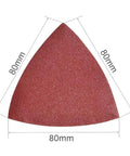 Top Tier 180 Grit Triangle Hook And Loop Sanding Discs Pads Pack Of 50 measuring 80mm for wood and metal polishing.