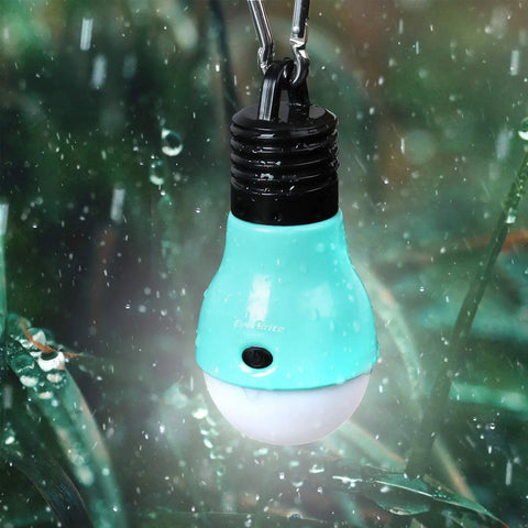 Teal LED bulb from Three Pack Portable LED Camping Lights With Three Modes High Low And Strobe Lightweight ABS Bulbs In Green Teal Pink