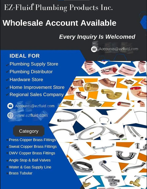 EZ-Fluid Plumbing Products Inc. offers brass fittings for plumbing, ideal for supply stores and distributors.