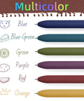 Colorful Gel Pen Set, 6 Pack Fine Point 0.5mm Colored Ink Pens For Journaling displayed on lined paper