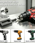Dexspoeny 3 Piece Wire Twister Tool Set For Drill, Heavy Duty Electric Wire Nut Twisting Bit With 1/4 Hex Shank with various drills.