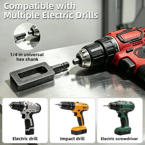 Dexspoeny 3 Piece Wire Twister Tool Set For Drill, Heavy Duty Electric Wire Nut Twisting Bit With 1/4 Hex Shank with various drills.