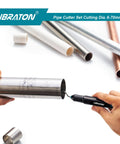Copper Tube Cutter 1/4 To 2 3/4 Inch Pro Grade Heavy Duty Tubing Cutter With Deburring Tool in action cutting metal pipe
